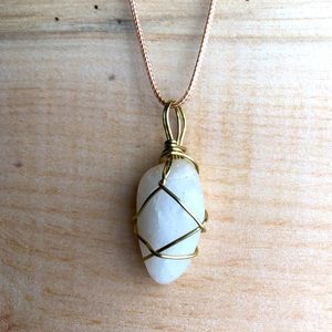 White crystal necklace